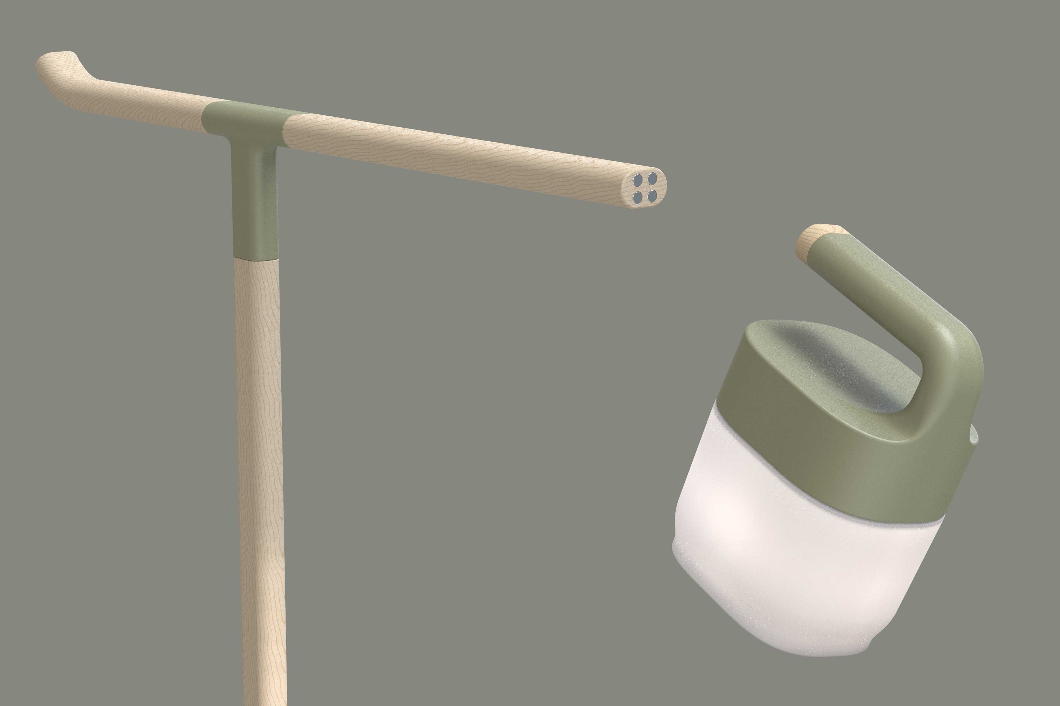 2019 red dot design concept award，lantern，Lamp design，Easy to disassemble，a hook，