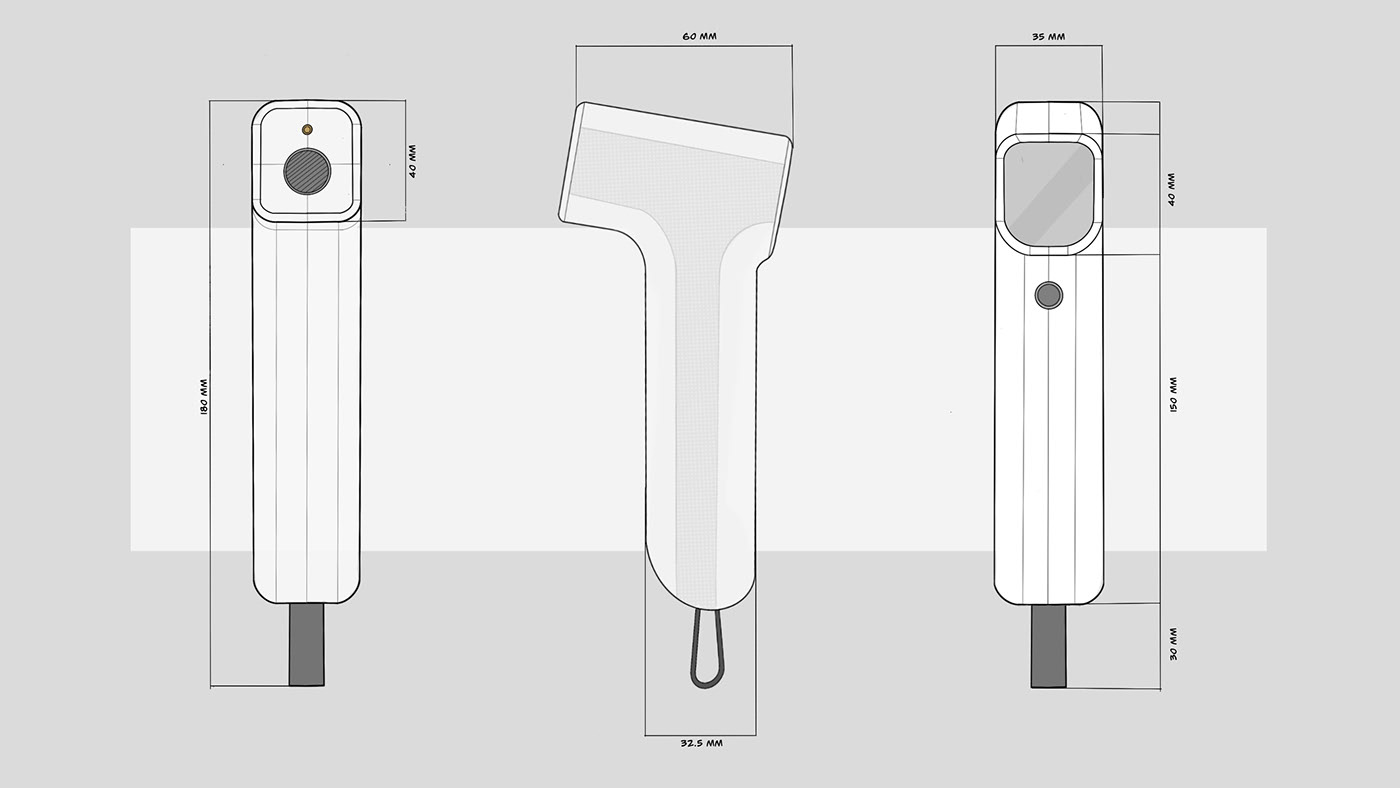 Medical equipment，thermometer，infra-red，concept，