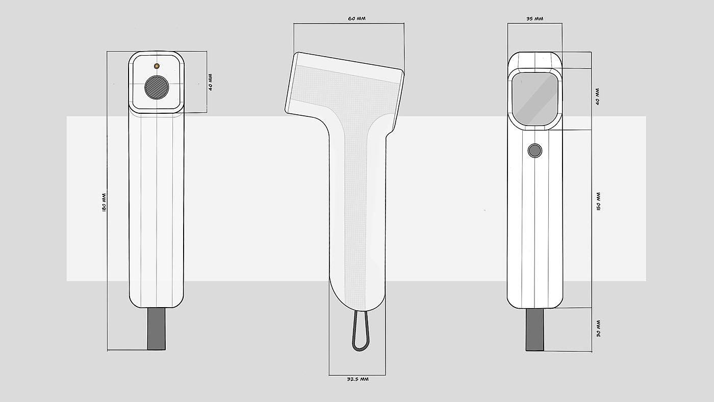 Medical equipment，thermometer，infra-red，concept，