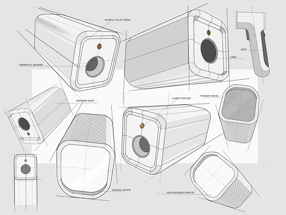 Medical equipment，thermometer，infra-red，concept，