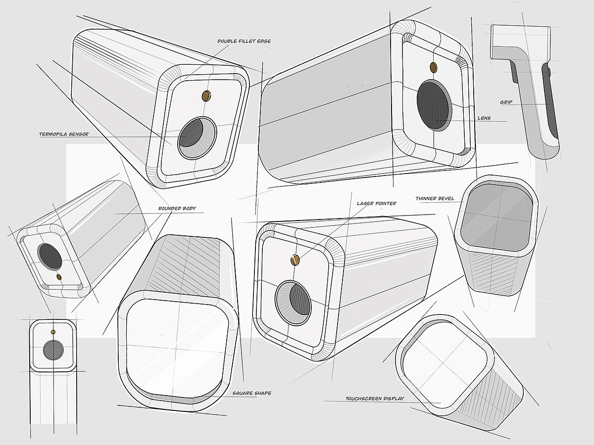 Medical equipment，thermometer，infra-red，concept，