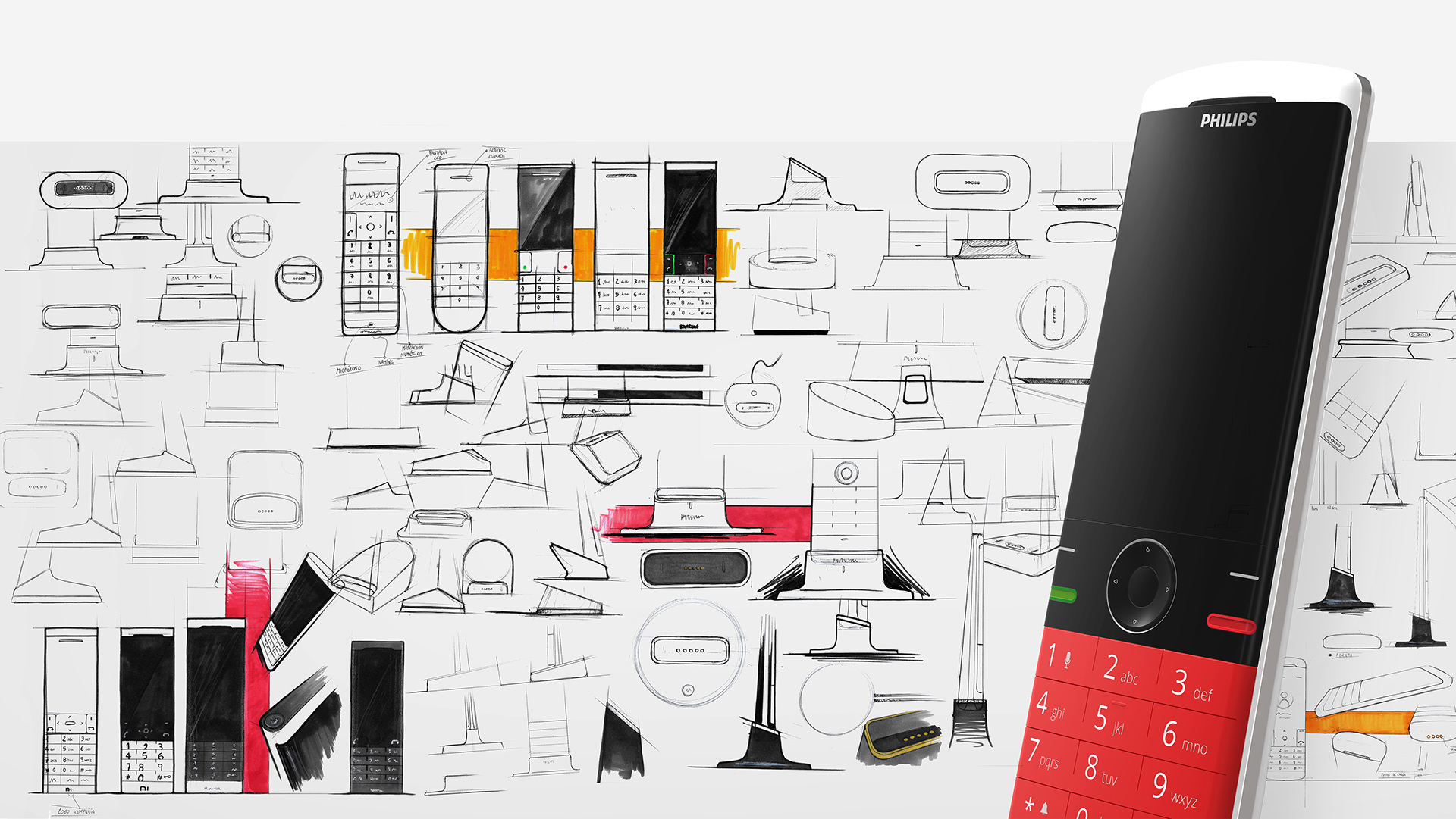 Reprint，industrial design，product design，wireless telephone，Philips，