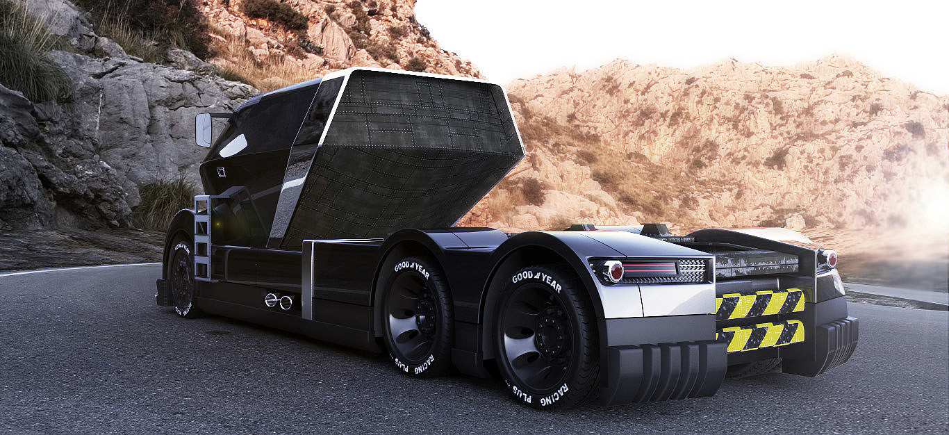 industrial design，intelligence，science and technology，truck，design sketch，conceptual design，