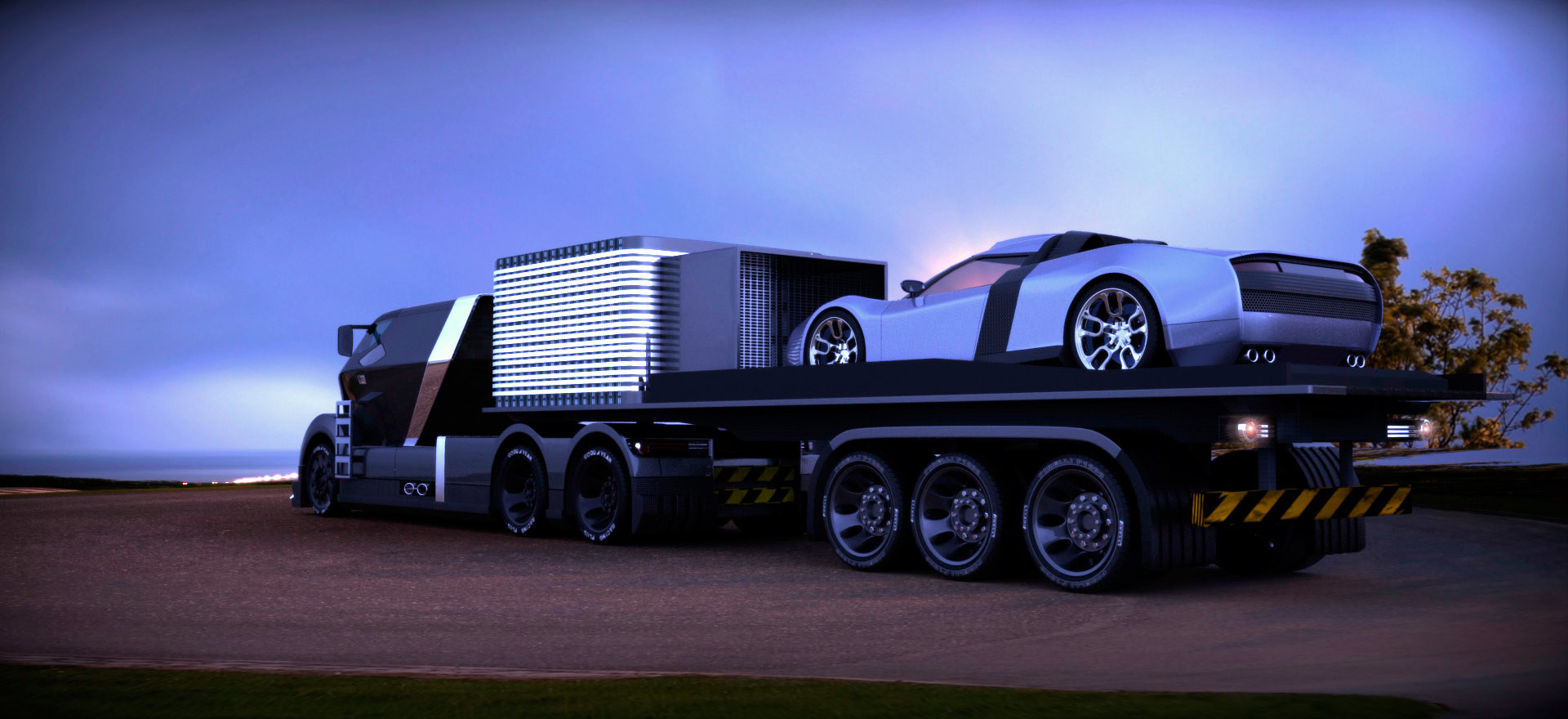 industrial design，intelligence，science and technology，truck，design sketch，conceptual design，