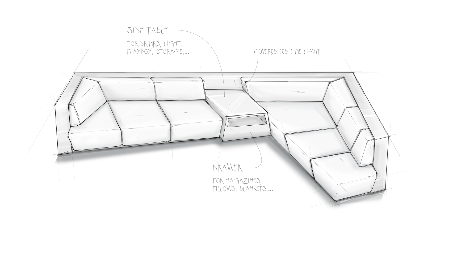 Home Furnishing，sofa，combination，product design，handicraft，