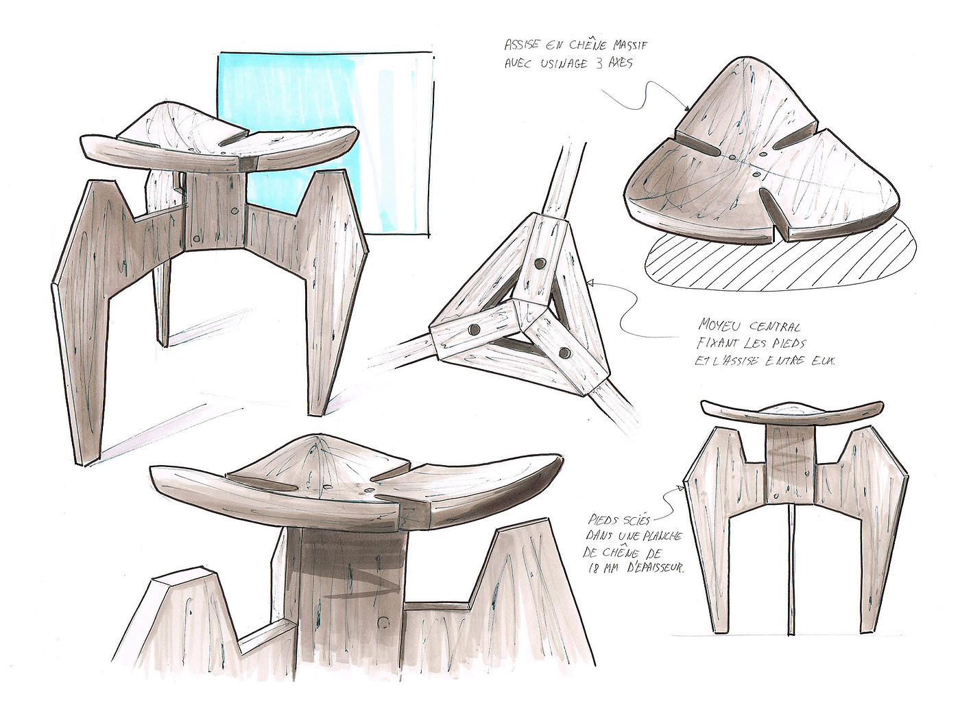 Home Furnishing，stool，wood，product design，industrial design，