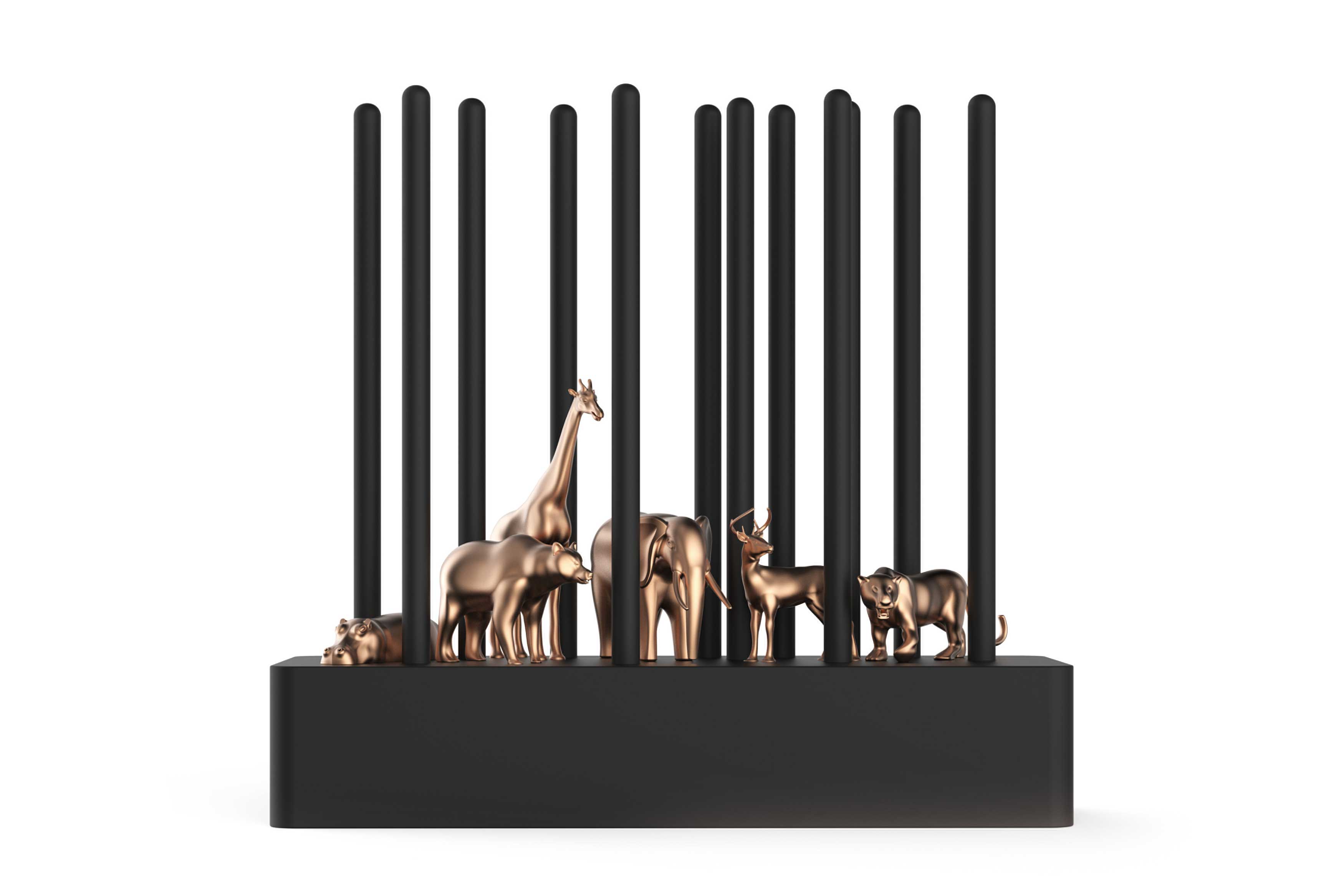 Jungle pen insert，Desktop storage，Tabletop decoration，Forest pen holder，2019 red dot design concept award，animal，
