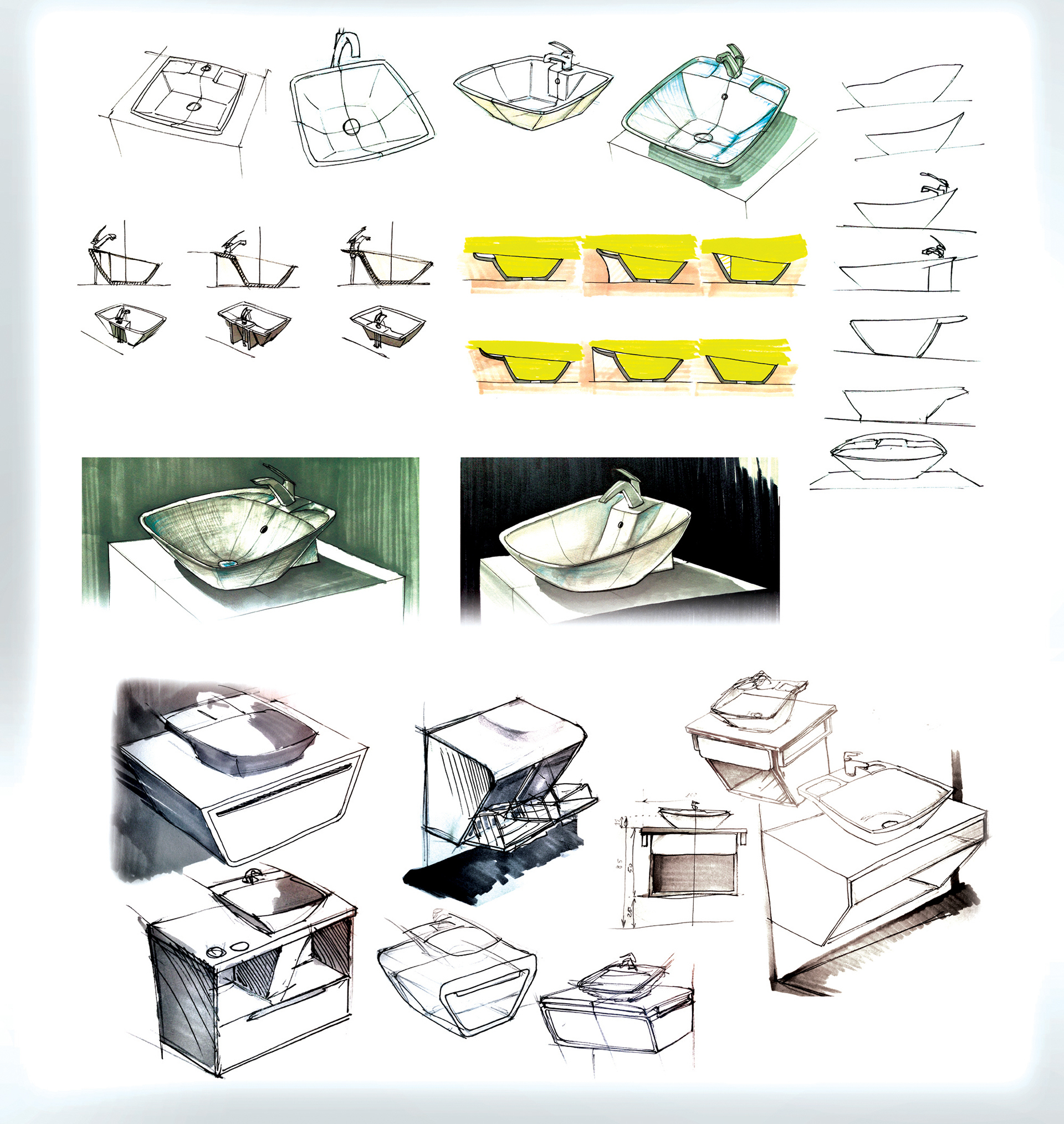 Reprint，industrial design，product design，Wash basin，bathroom，