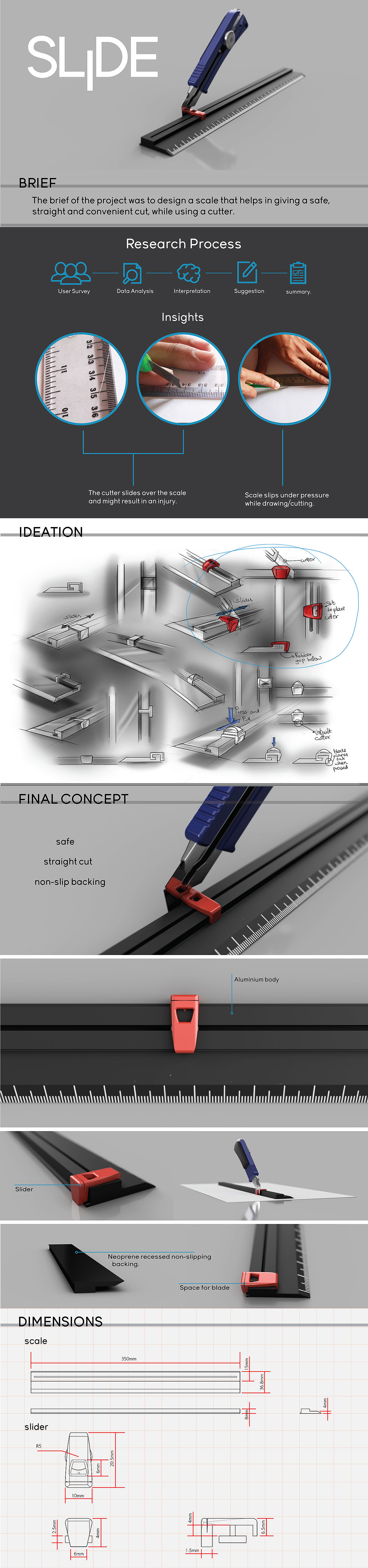 product design，industrial design，convenient，practical，ruler，