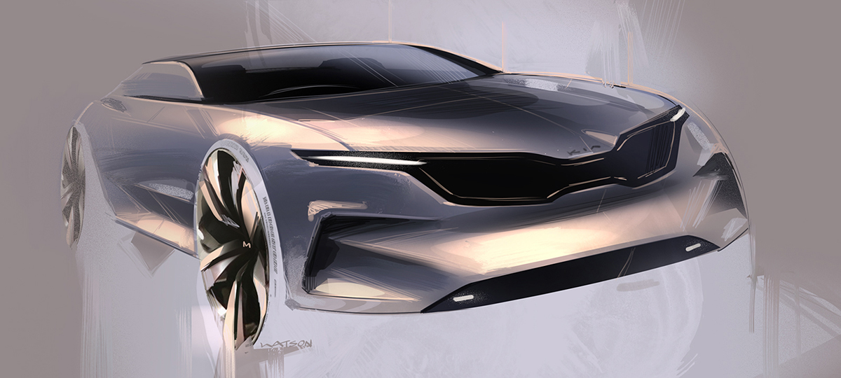 Automobile design，Render，Color matching，Hand drawn，