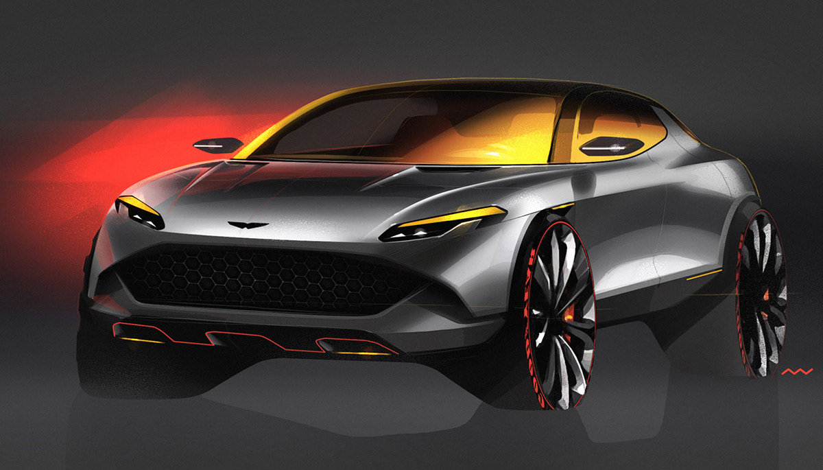 Automobile design，Render，Color matching，Hand drawn，