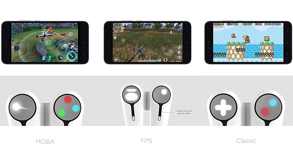 2019 red dot design concept award，Smartphone，Game Controller，Game handle，