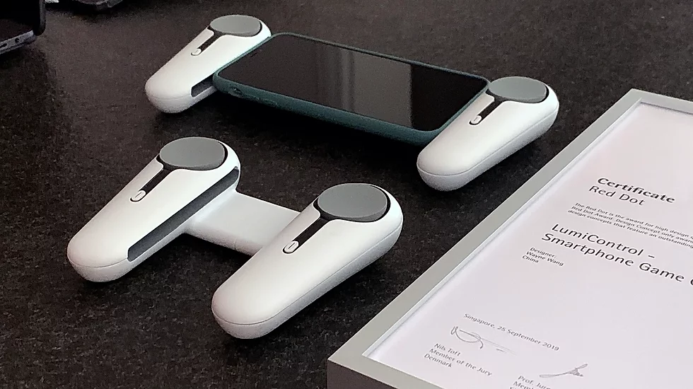 2019 red dot design concept award，Smartphone，Game Controller，Game handle，
