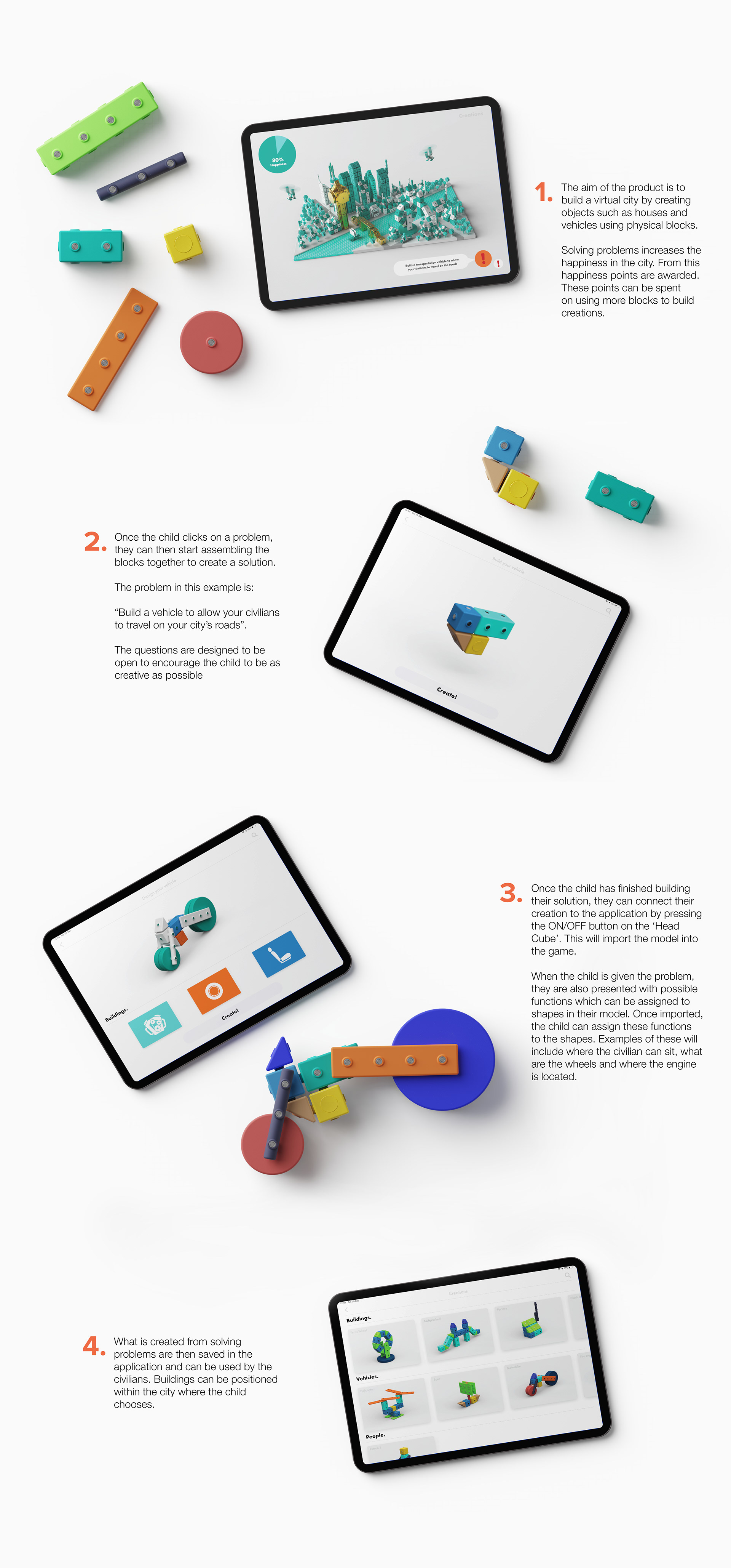 Tablet programming，Toy design，Building block game，modularization，2019 red dot design concept award，