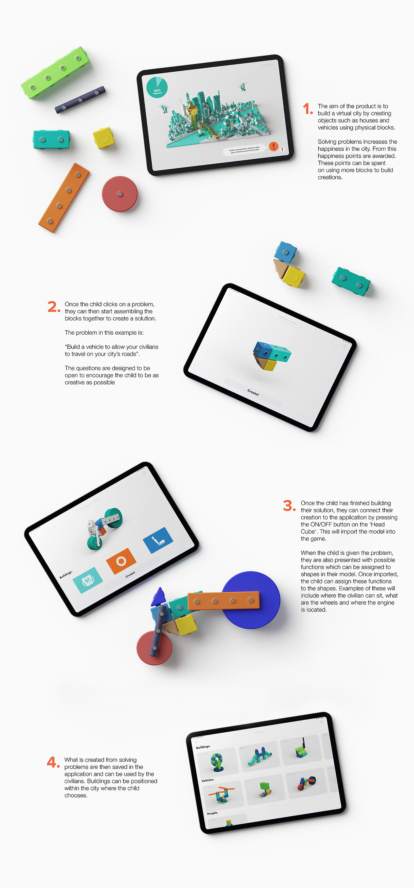 Tablet programming，Toy design，Building block game，modularization，2019 red dot design concept award，