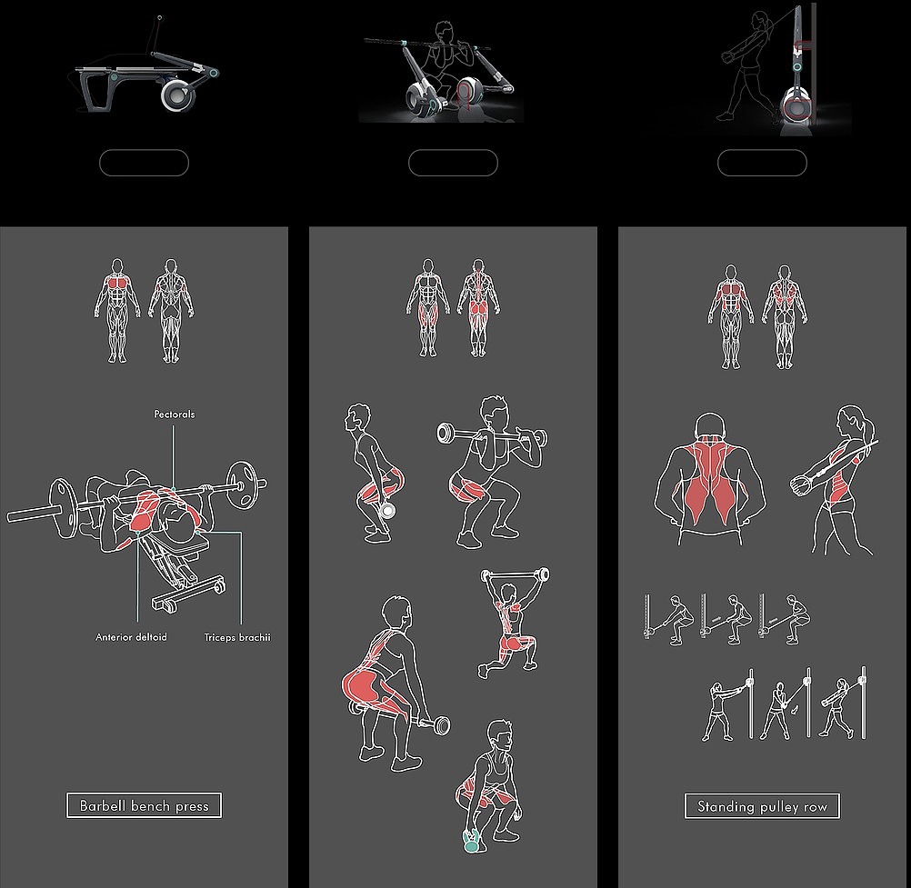 2019红点设计概念大奖，杠铃支架，防掉落，可拆卸，磁阻系统，健身器，