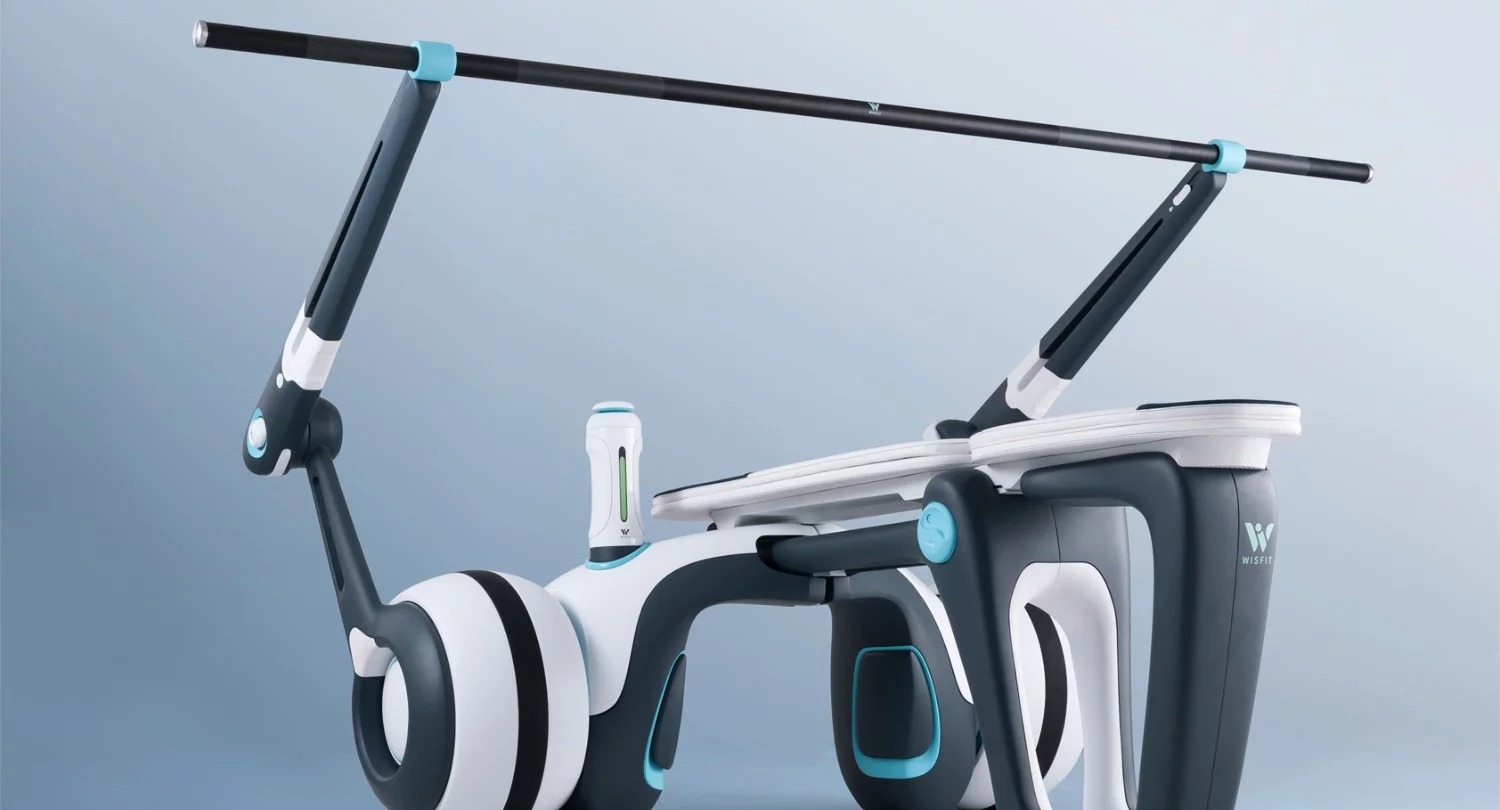 2019 red dot design concept award，Barbell support，Anti falling，removable，Magnetoresistive system，Fitness equipment，