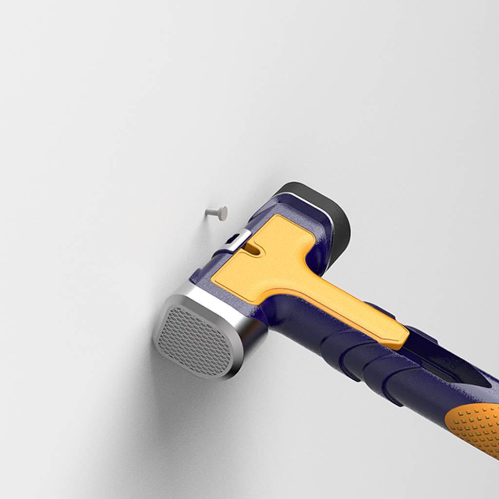 Measuring tools，Measuring ruler，multi-function，hammer，Protect fingers，2019 red dot design concept award，