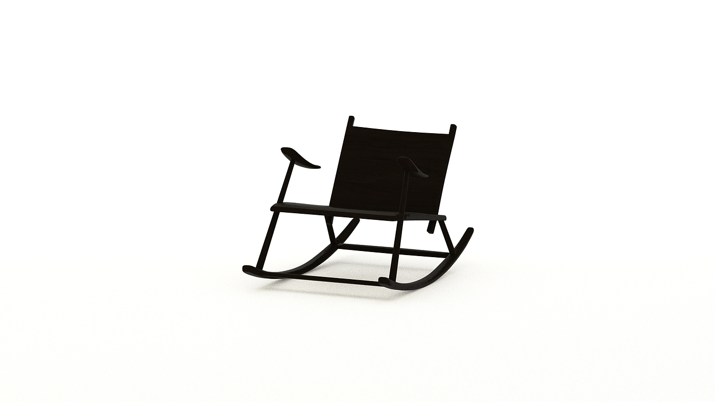 2019 red dot design concept award，Inspired Chinese seal manuscript，Armchair，Rocking chair，Solid wood, oak and metal，furniture design ，