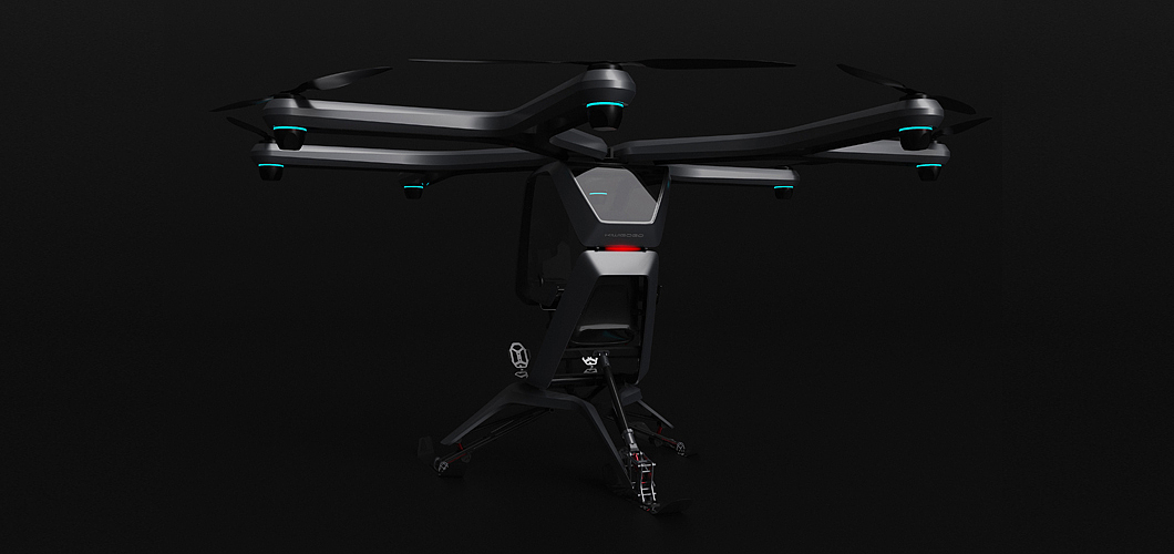 Rotor helicopter，Future urban commuter transport，2019 red dot design concept award，