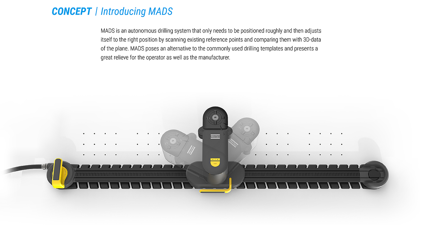 Automatic drilling system，Aircraft maintenance，2019 red dot design concept award，