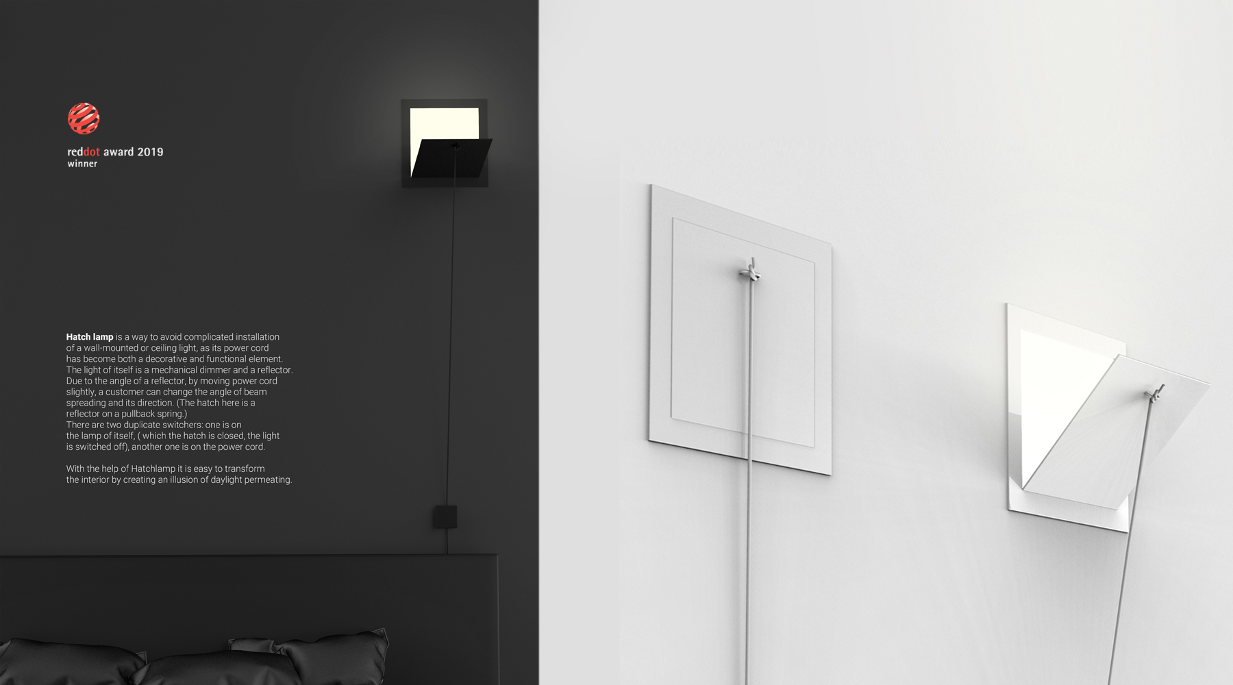 reflector，Mechanical dimmer，Hatch light，lamps and lanterns，2019 red dot design concept award，