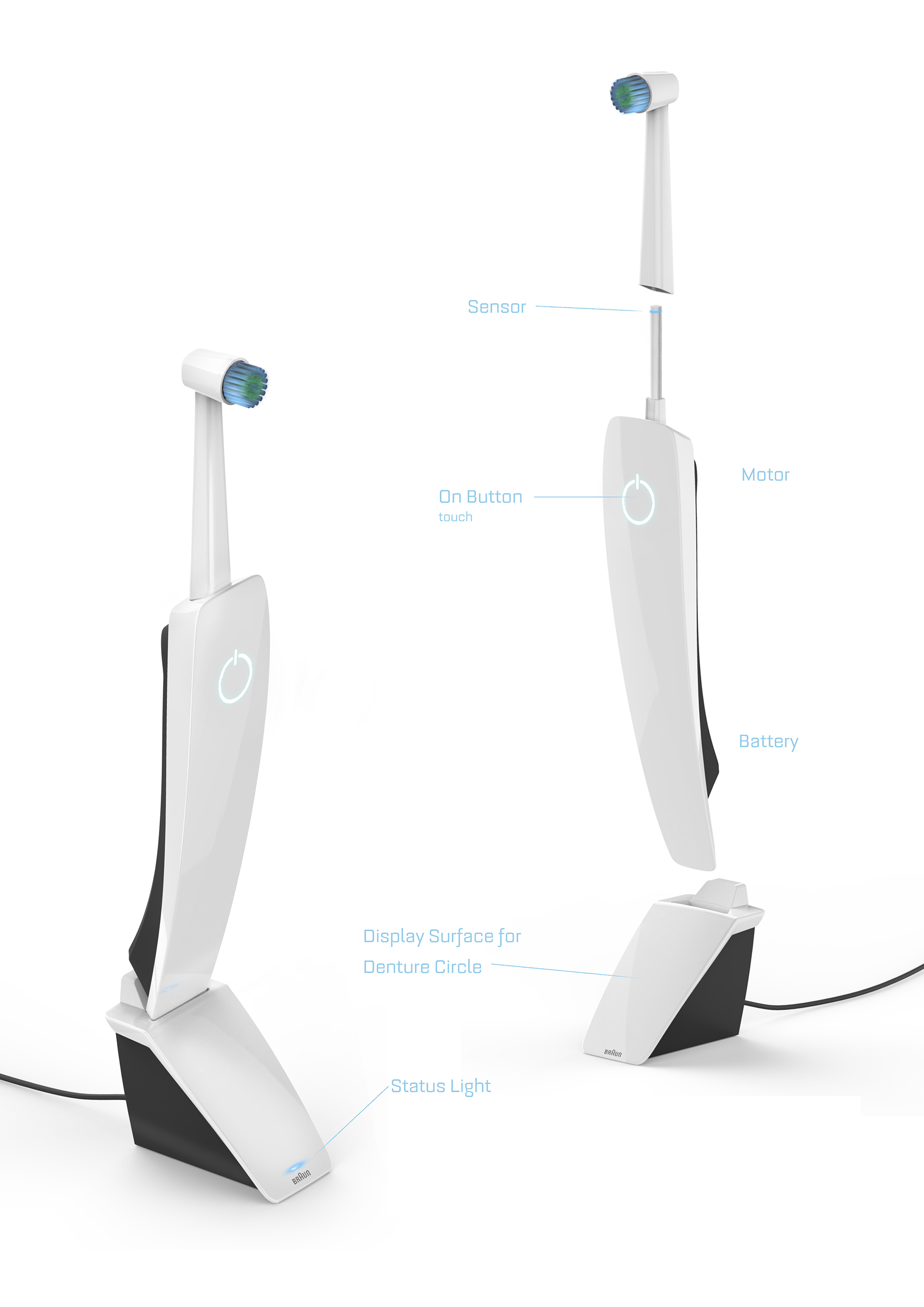 Reprint，industrial design，product design，Electric toothbrush，intelligence，