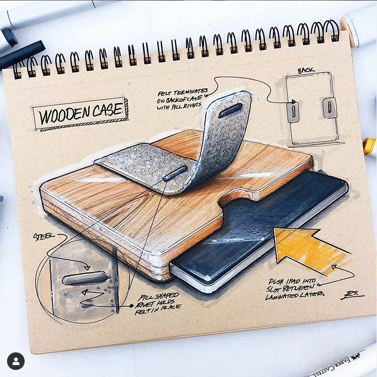 Hand drawn，industrial design，Reid Schlegel，page，