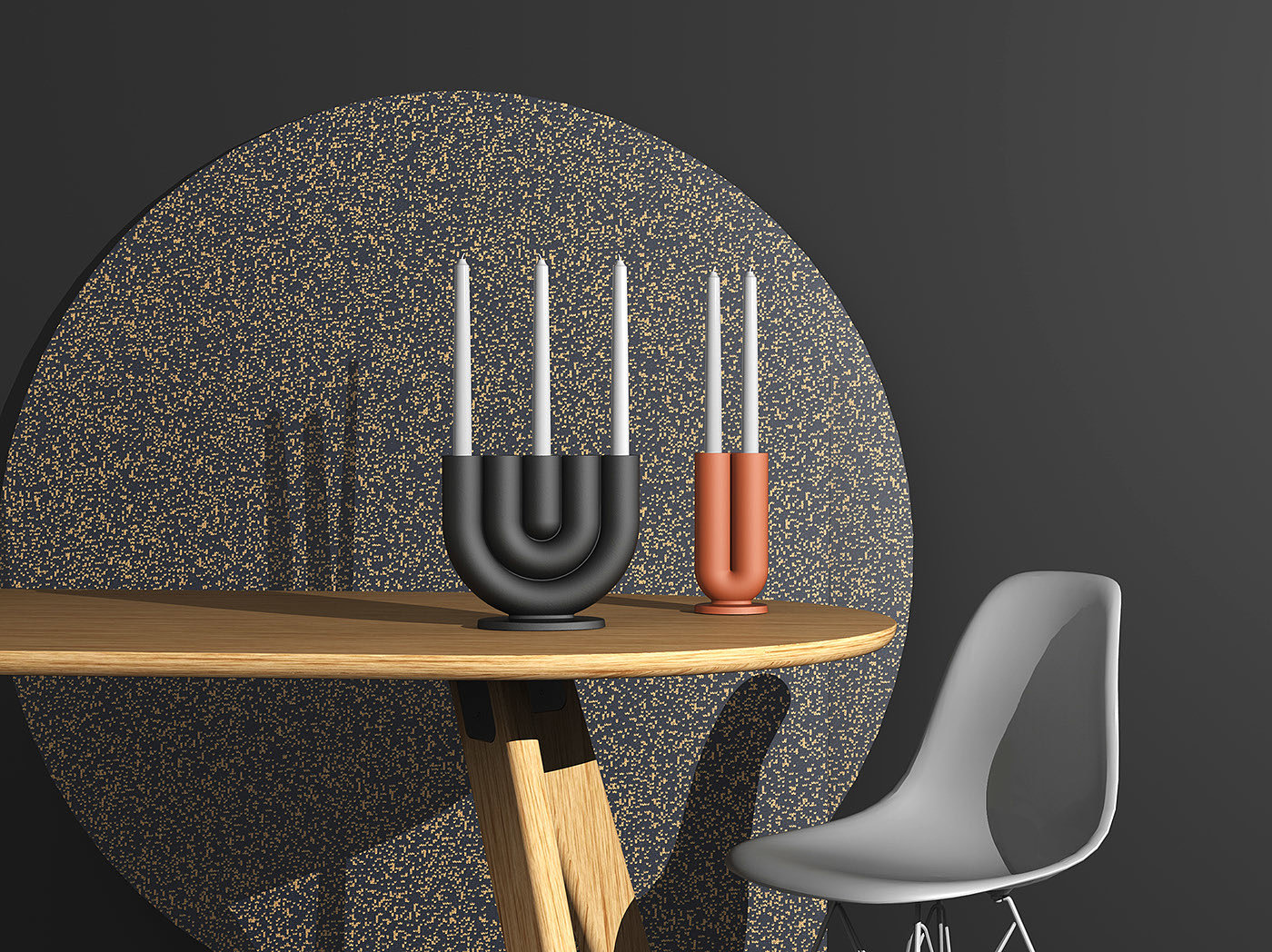 Office products，candle，Candlestick，Fork，simple，