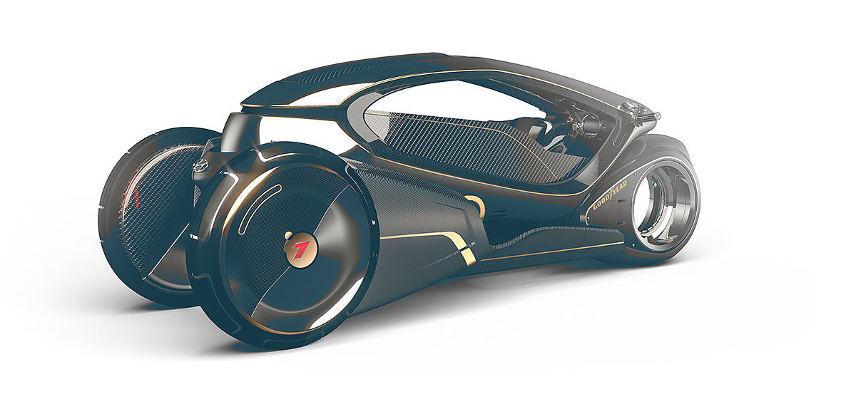 vehicle，industrial design，Strong body feeling，Light sensing instrument，LED tail light，