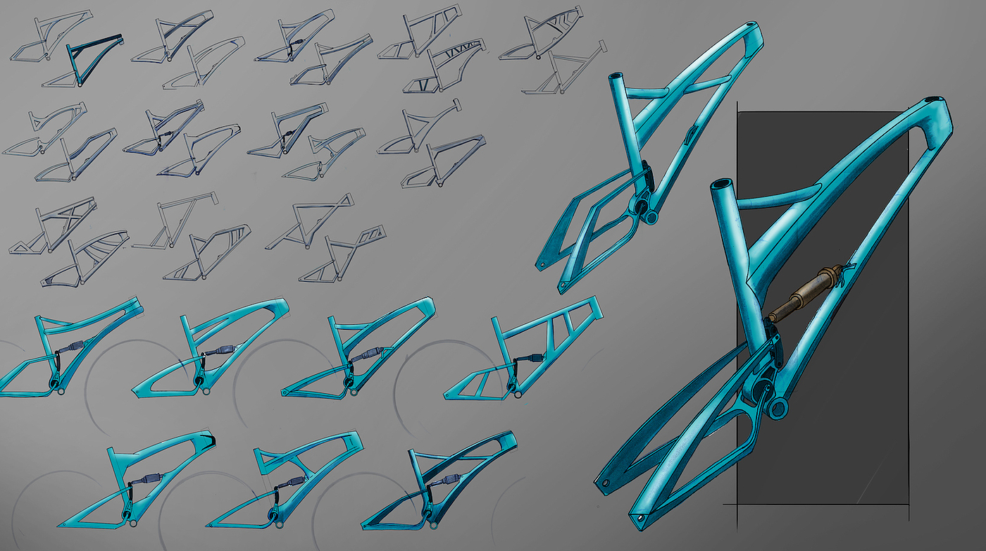 Reprint，industrial design，product design，Frame，Mountain Bike，