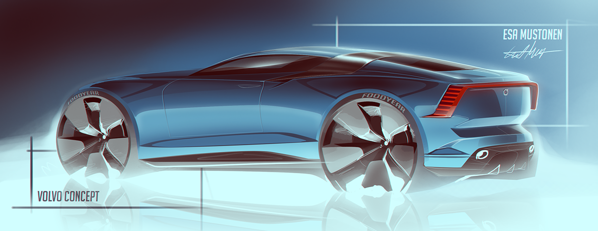 Automatic design，Hand drawn，Render，Visual design，industrial design，