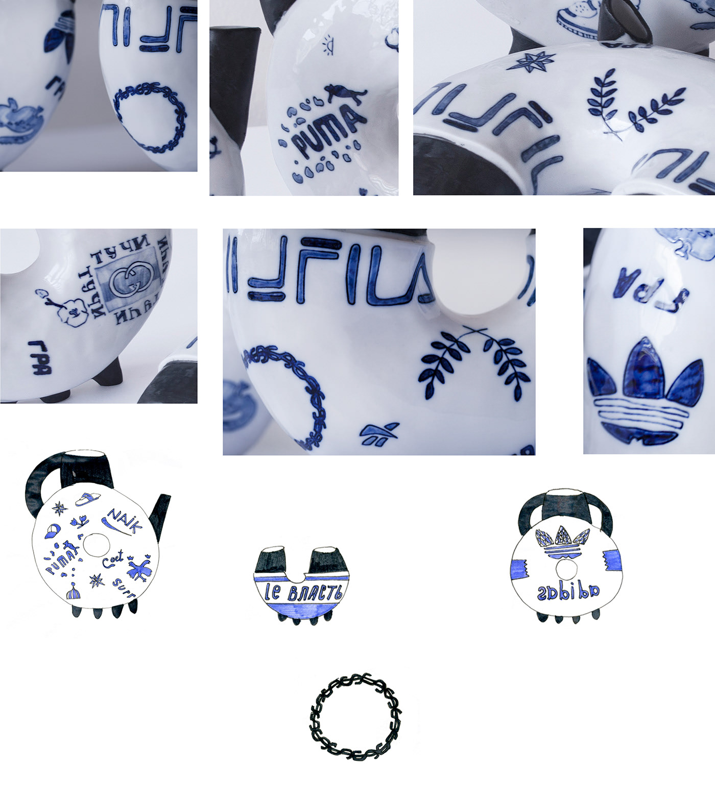 ceramics，teapot，vase，decorative pattern，