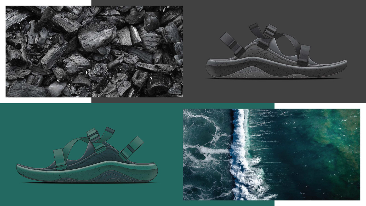 black，Sports sandals，Sandal，