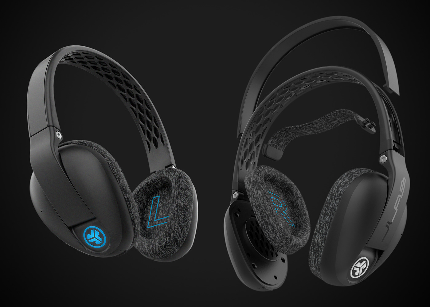 black，Bluetooth headset，Jlab Flex Sport，