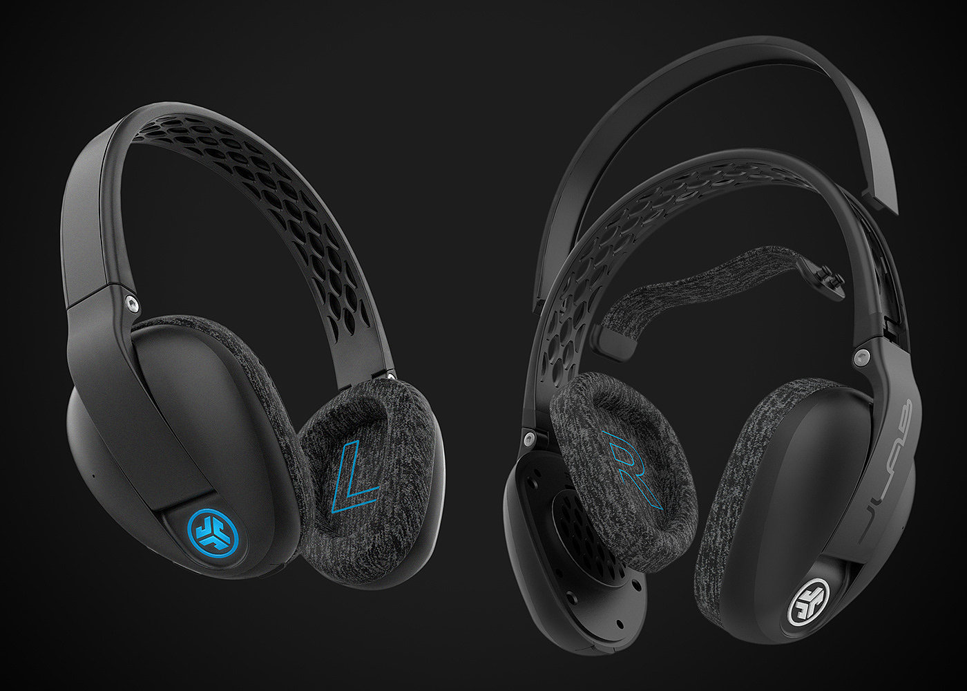 black，Bluetooth headset，Jlab Flex Sport，