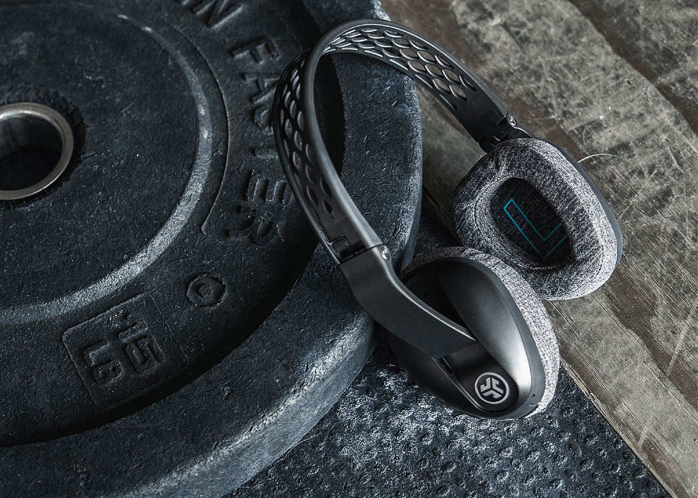 black，Bluetooth headset，Jlab Flex Sport，