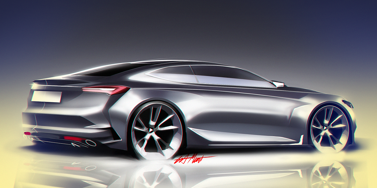 Automatic design，Hand drawn，Render，Visual design，industrial design，