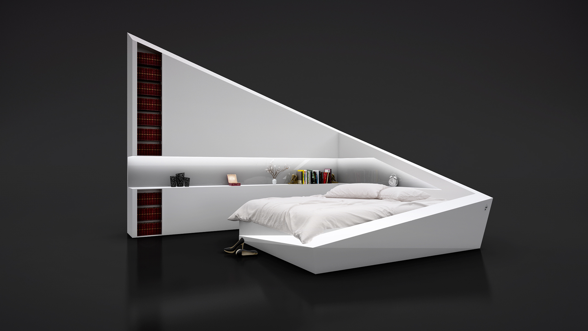 Home Furnishing，product design，industrial design，Bed，Receive，