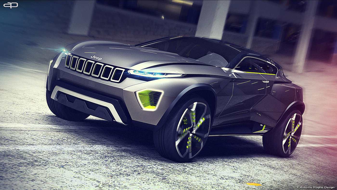 jeep，Automobile design，Hand drawn，