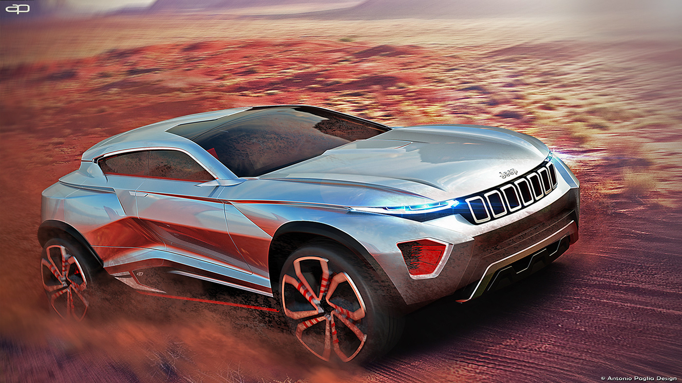 jeep，Automobile design，Hand drawn，