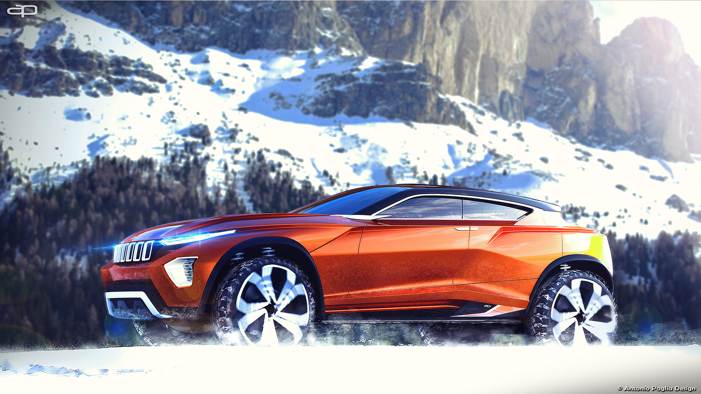 jeep，Automobile design，Hand drawn，