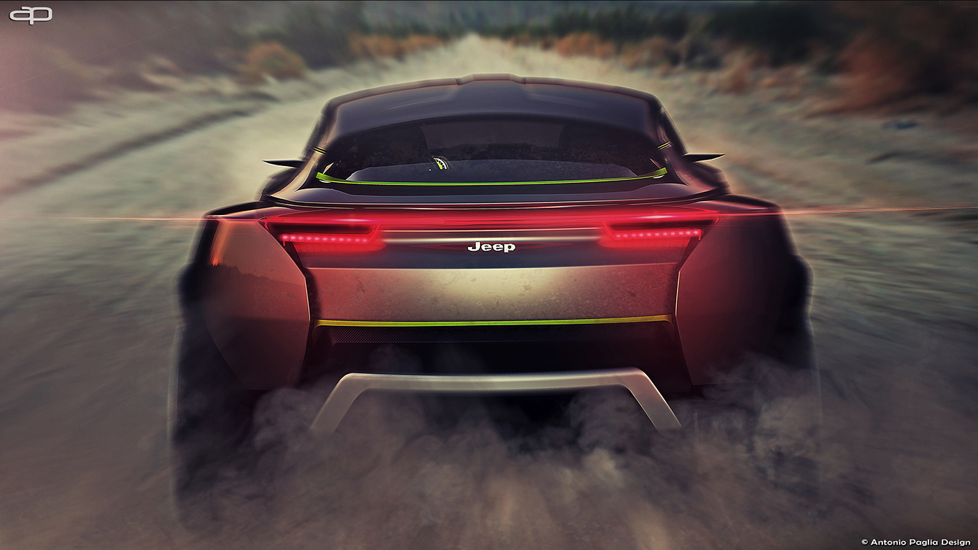 jeep，Automobile design，Hand drawn，