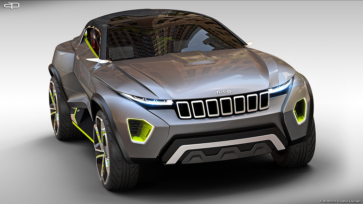jeep，Automobile design，Hand drawn，