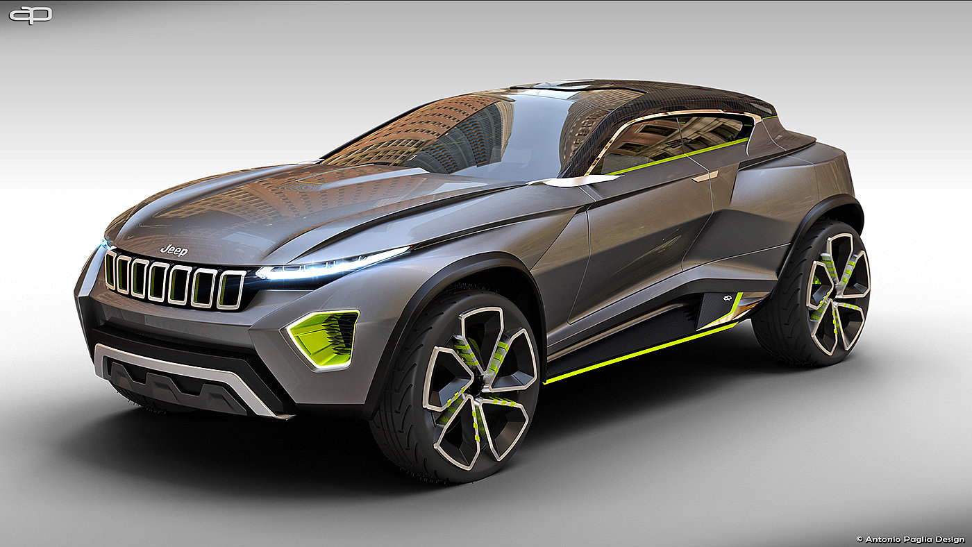 jeep，Automobile design，Hand drawn，