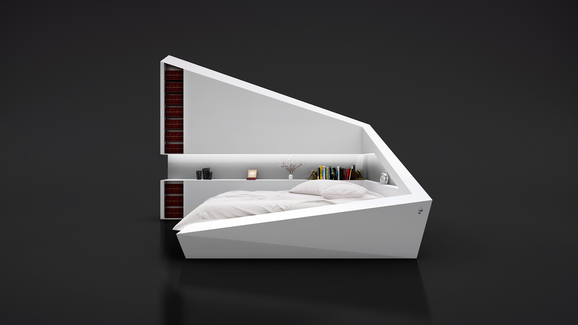 Home Furnishing，product design，industrial design，Bed，Receive，