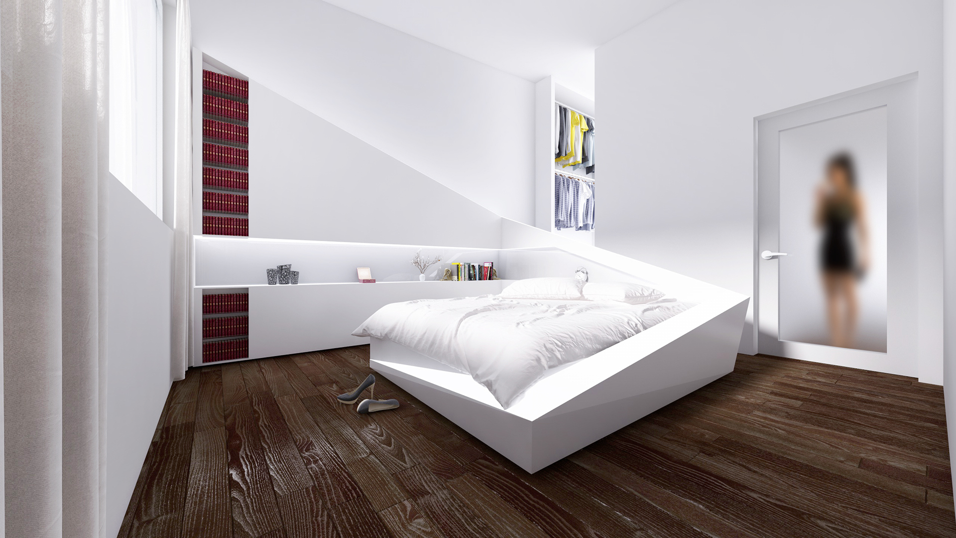 Home Furnishing，product design，industrial design，Bed，Receive，