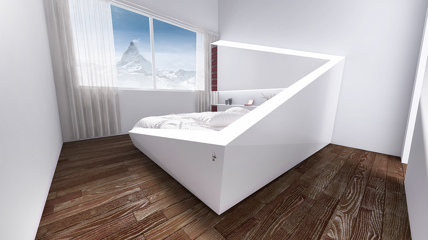 Home Furnishing，product design，industrial design，Bed，Receive，