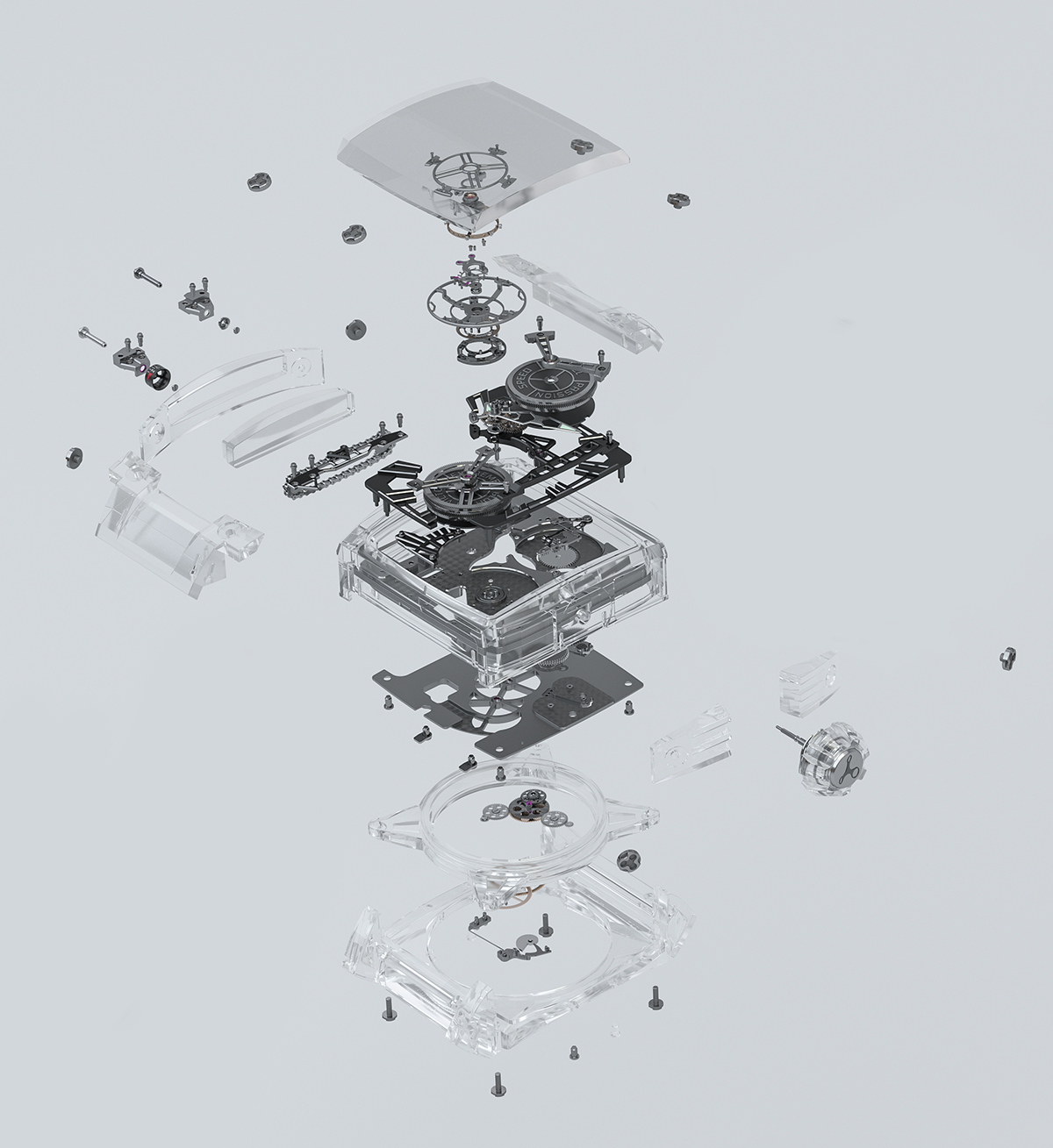 Mechanical watch，surface，Explosion diagram，Structure diagram，