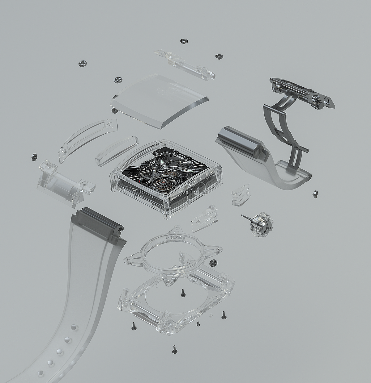 Mechanical watch，surface，Explosion diagram，Structure diagram，